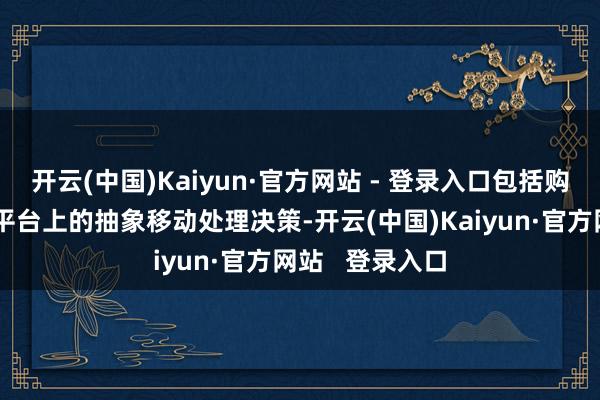 开云(中国)Kaiyun·官方网站 - 登录入口包括购置陆地或舟师平台上的抽象移动处理决策-开云(中国)Kaiyun·官方网站   登录入口