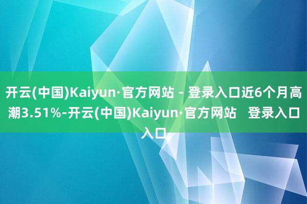 开云(中国)Kaiyun·官方网站 - 登录入口近6个月高潮3.51%-开云(中国)Kaiyun·官方网站 登录入口