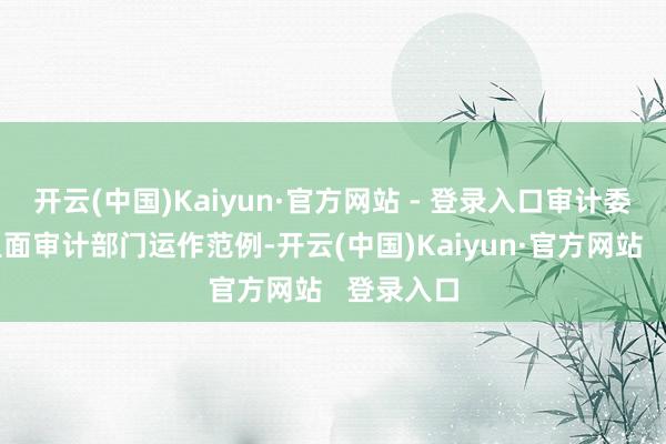 开云(中国)Kaiyun·官方网站 - 登录入口审计委员会和里面审计部门运作范例-开云(中国)Kaiyun·官方网站   登录入口