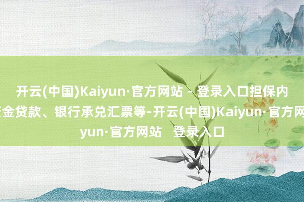 开云(中国)Kaiyun·官方网站 - 登录入口担保内容涵盖流动资金贷款、银行承兑汇票等-开云(中国)Kaiyun·官方网站   登录入口