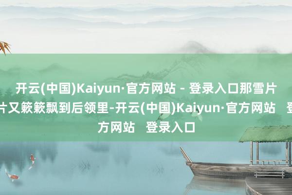 开云(中国)Kaiyun·官方网站 - 登录入口那雪片似的碎片又簌簌飘到后领里-开云(中国)Kaiyun·官方网站   登录入口