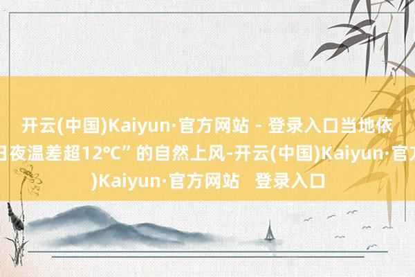 开云(中国)Kaiyun·官方网站 - 登录入口当地依托“光热弥散、日夜温差超12℃”的自然上风-开云(中国)Kaiyun·官方网站   登录入口