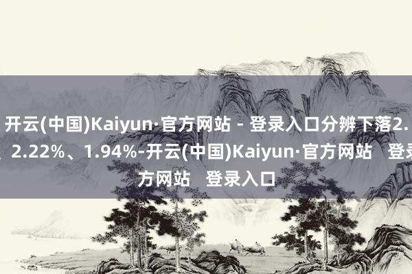 开云(中国)Kaiyun·官方网站 - 登录入口分辨下落2.94%、2.22%、1.94%-开云(中国)Kaiyun·官方网站   登录入口