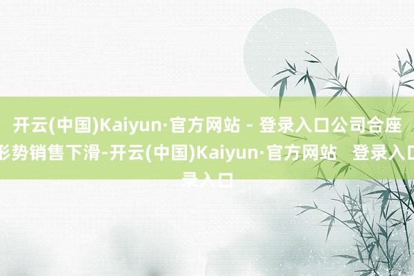 开云(中国)Kaiyun·官方网站 - 登录入口公司合座形势销售下滑-开云(中国)Kaiyun·官方网站 登录入口