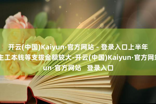 开云(中国)Kaiyun·官方网站 - 登录入口上半年折旧、东谈主工本钱等支拨金额较大-开云(中国)Kaiyun·官方网站   登录入口